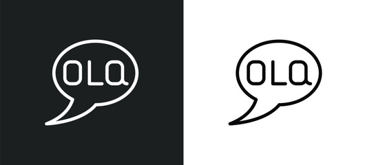 ol? icon isolated in white and black colors. ol? outline vector icon from brazilia collection for web, mobile apps and ui.