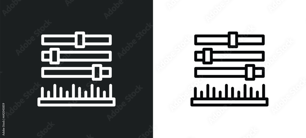 Poster tones icon isolated in white and black colors. tones outline vector icon from business collection fo