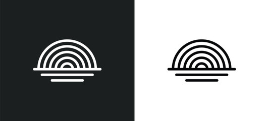 rainbow icon isolated in white and black colors. rainbow outline vector icon from brazilia collection for web, mobile apps and ui.