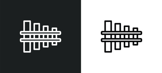 xylophone icon isolated in white and black colors. xylophone outline vector icon from brazilia collection for web, mobile apps and ui.