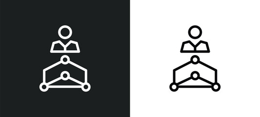 hierarchical order icon isolated in white and black colors. hierarchical order outline vector icon from business collection for web, mobile apps and ui.