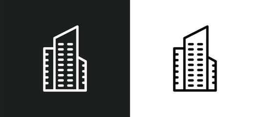 corporation icon isolated in white and black colors. corporation outline vector icon from business collection for web, mobile apps and ui.