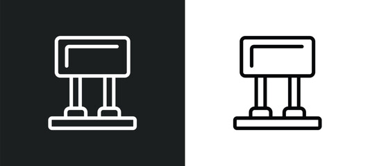 car headrest icon isolated in white and black colors. car headrest outline vector icon from car parts collection for web, mobile apps and ui.