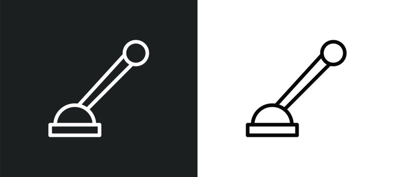 car handbrake icon isolated in white and black colors. car handbrake outline vector icon from car parts collection for web, mobile apps and ui.