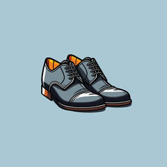 dress shoes vector clip art illustration