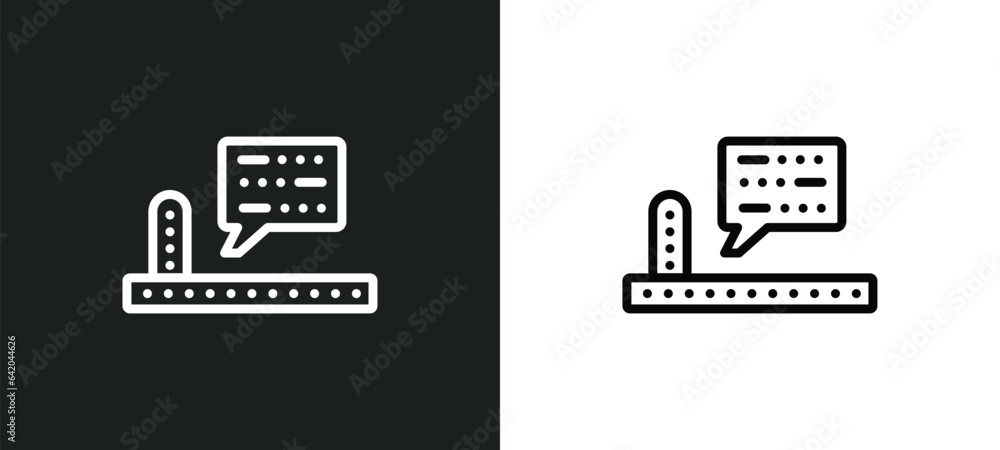 Poster morse code icon isolated in white and black colors. morse code outline vector icon from communicatio