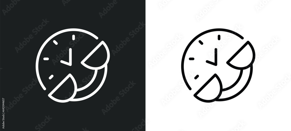 Poster time call icon isolated in white and black colors. time call outline vector icon from communication 