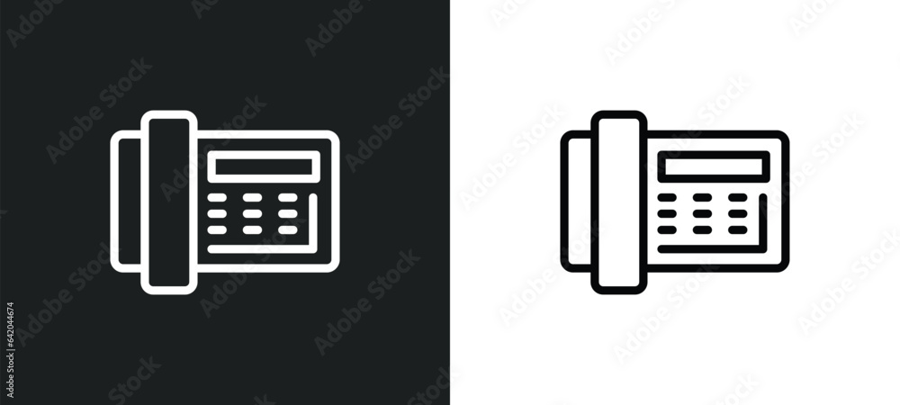 Aufkleber digital phone icon isolated in white and black colors. digital phone outline vector icon from commun