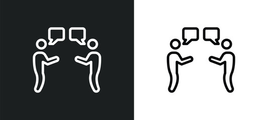 quarrel icon isolated in white and black colors. quarrel outline vector icon from communication collection for web, mobile apps and ui.