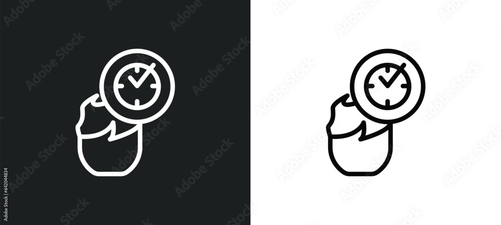 Poster deadline icon isolated in white and black colors. deadline outline vector icon from creative pocess 