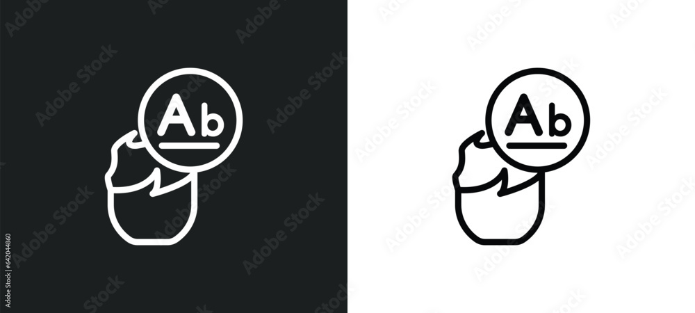 Poster typography icon isolated in white and black colors. typography outline vector icon from creative poc