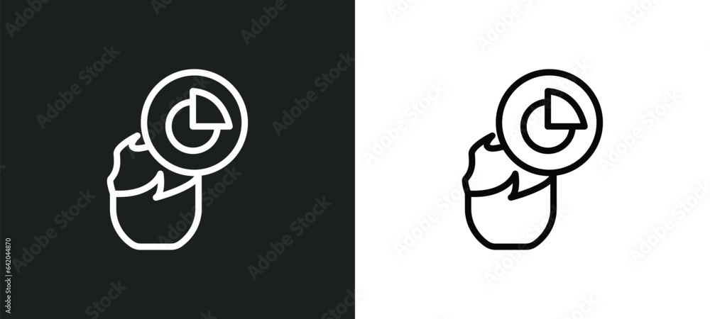 Poster slice icon isolated in white and black colors. slice outline vector icon from creative pocess collec