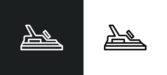 planer icon isolated in white and black colors. planer outline vector icon from construction and tools collection for web, mobile apps and ui.