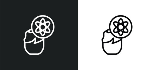 creative icon isolated in white and black colors. creative outline vector icon from creative pocess collection for web, mobile apps and ui.