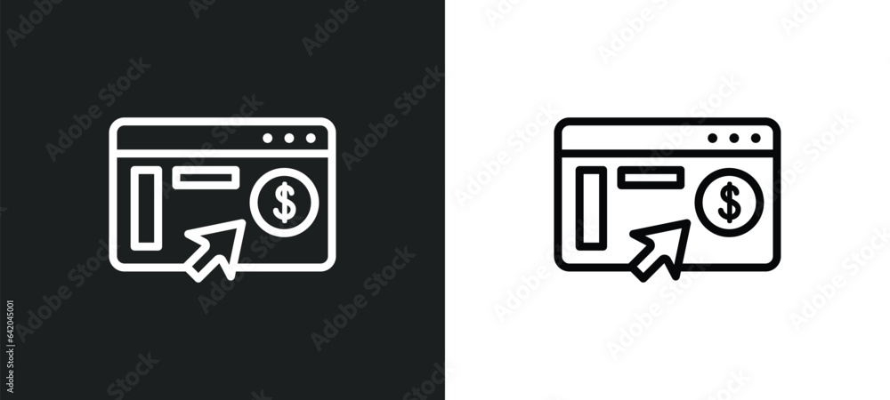 Aufkleber online order icon isolated in white and black colors. online order outline vector icon from e commer