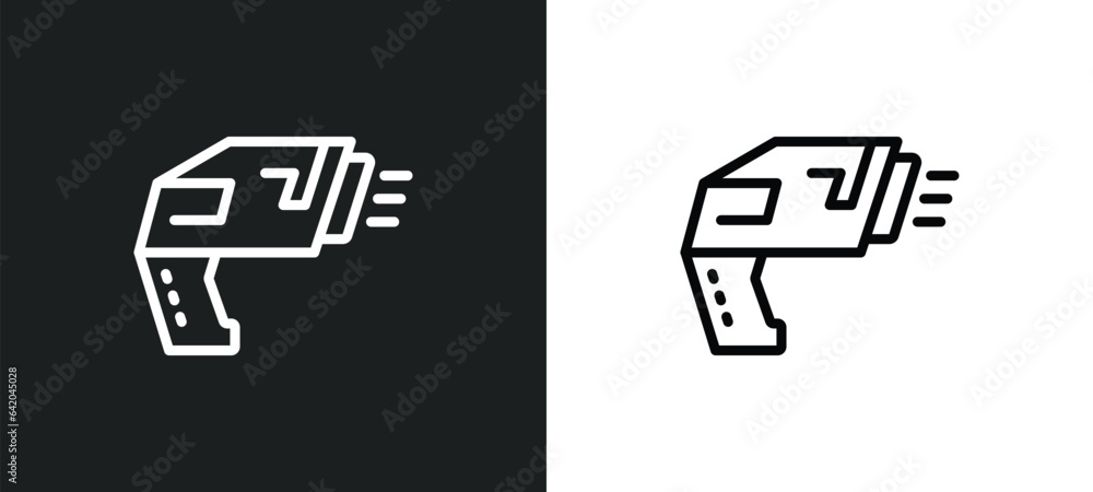 Poster barcode scanner icon isolated in white and black colors. barcode scanner outline vector icon from e 