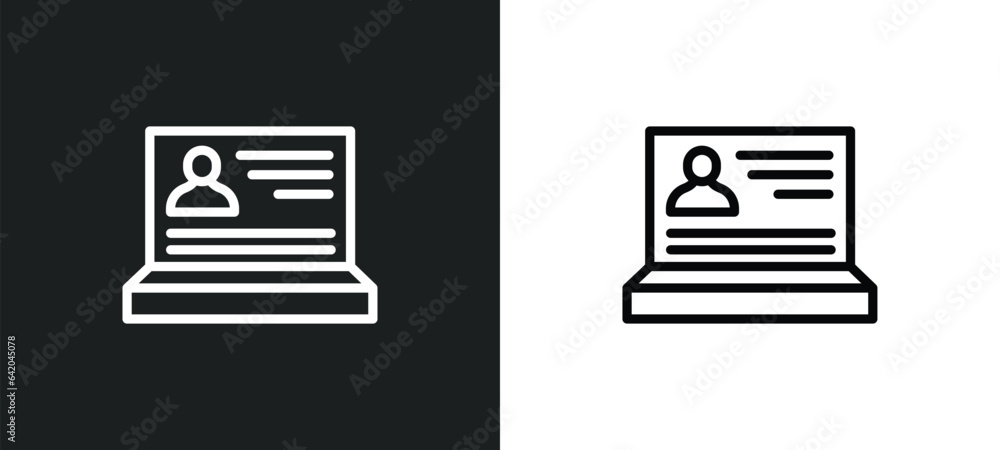 Poster instructor icon isolated in white and black colors. instructor outline vector icon from e learning a