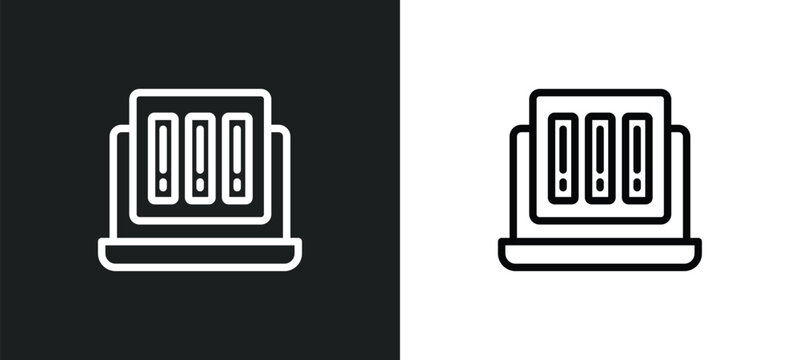 online library icon isolated in white and black colors. online library outline vector icon from e learning and education collection for web, mobile apps and ui.
