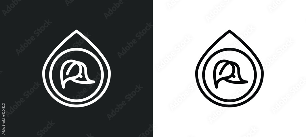 Poster eco drops icon isolated in white and black colors. eco drops outline vector icon from ecology and en