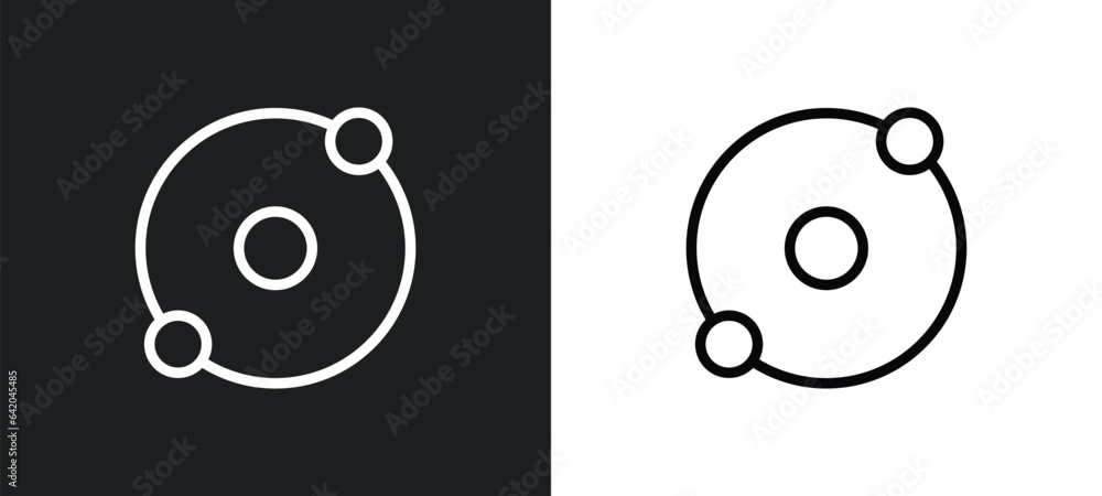 Poster photon icon isolated in white and black colors. photon outline vector icon from education collection