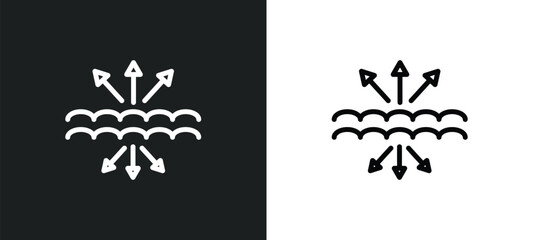 archimedes principle icon isolated in white and black colors. archimedes principle outline vector icon from education collection for web, mobile apps and ui.
