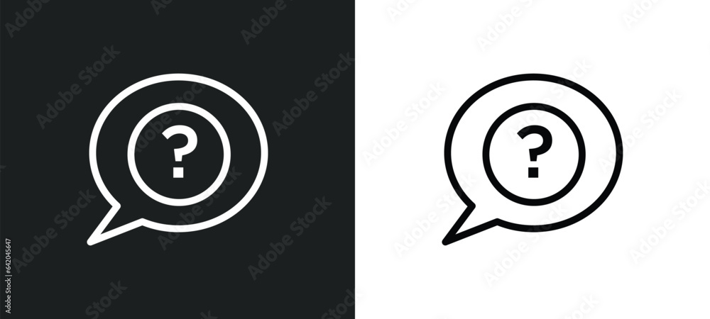 Poster unknown topic icon isolated in white and black colors. unknown topic outline vector icon from educat