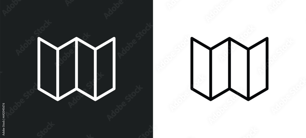 Poster world map icon isolated in white and black colors. world map outline vector icon from education coll