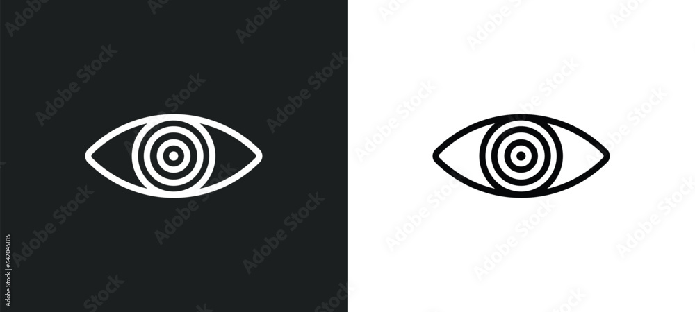 Poster hypis icon isolated in white and black colors. hypis outline vector icon from magic collection for w