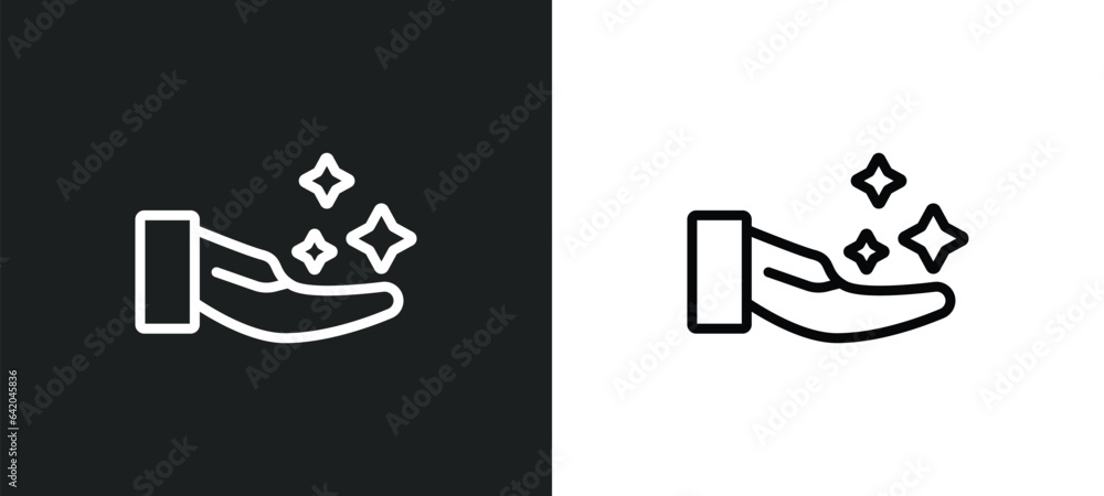 Poster spell icon isolated in white and black colors. spell outline vector icon from magic collection for w