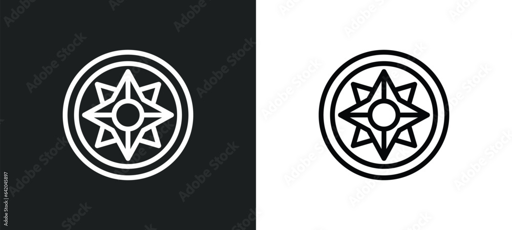 Poster astral icon isolated in white and black colors. astral outline vector icon from magic collection for
