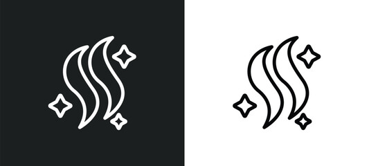 smoke icon isolated in white and black colors. smoke outline vector icon from magic collection for web, mobile apps and ui.