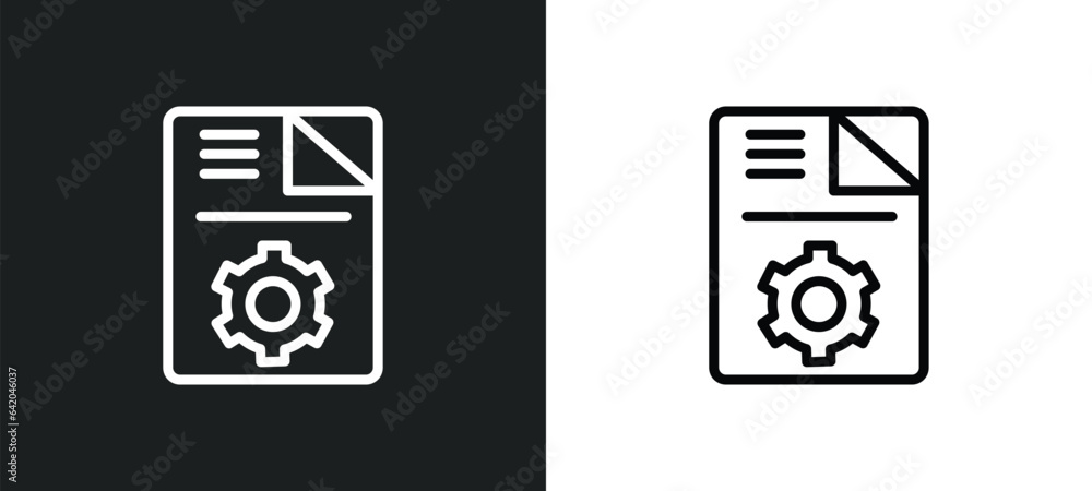 Poster content management icon isolated in white and black colors. content management outline vector icon f