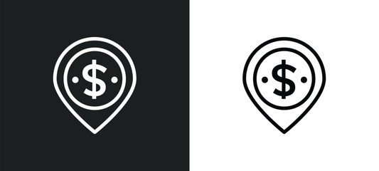 place icon isolated in white and black colors. place outline vector icon from marketing collection for web, mobile apps and ui.