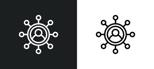 affiliate icon isolated in white and black colors. affiliate outline vector icon from marketing collection for web, mobile apps and ui.