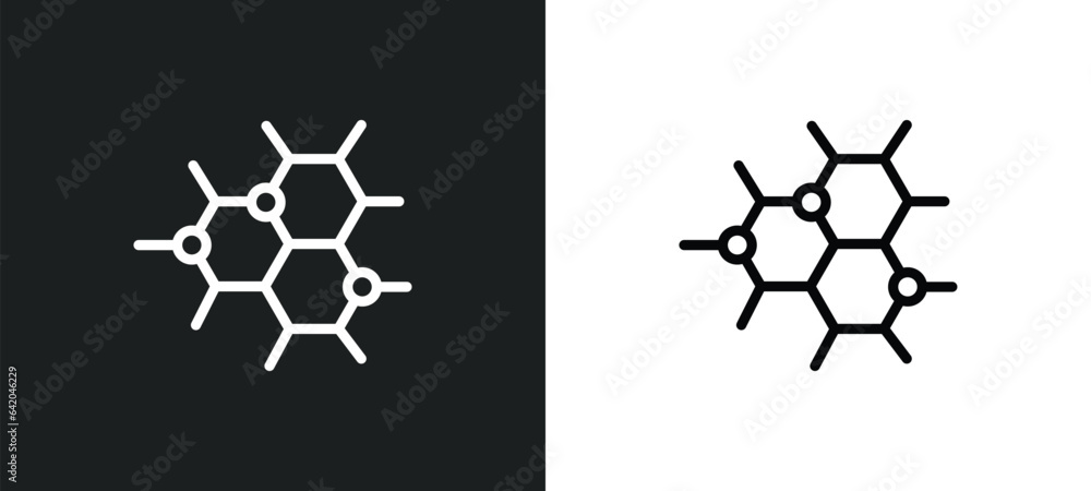 Aufkleber molecular structure icon isolated in white and black colors. molecular structure outline vector icon
