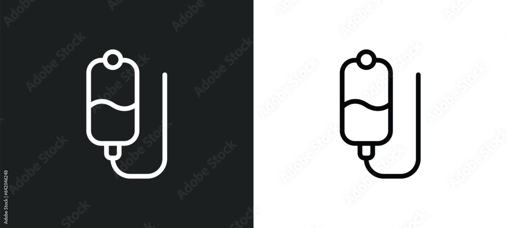 Poster perfusion icon isolated in white and black colors. perfusion outline vector icon from medical collec