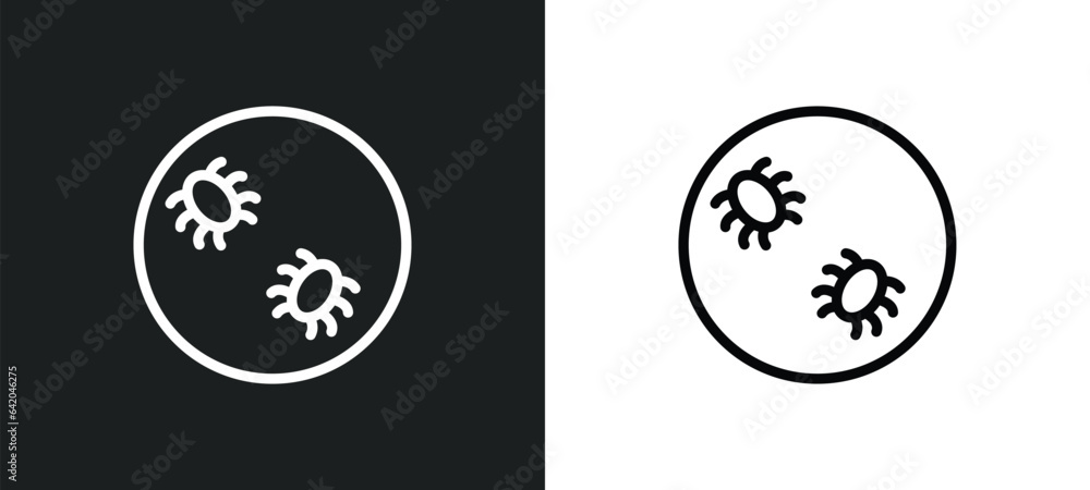 Aufkleber cells in a circle icon isolated in white and black colors. cells in a circle outline vector icon fro