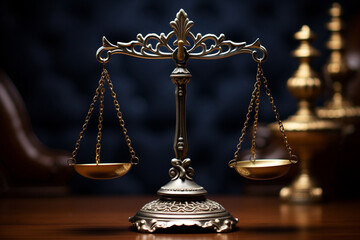 Lawyer judge verdict balance concept court legal justice symbol law