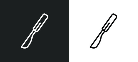 scalpel icon isolated in white and black colors. scalpel outline vector icon from medical collection for web, mobile apps and ui.