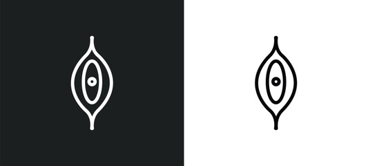 woman intimate body part icon isolated in white and black colors. woman intimate body part outline vector icon from medical collection for web, mobile apps and ui.