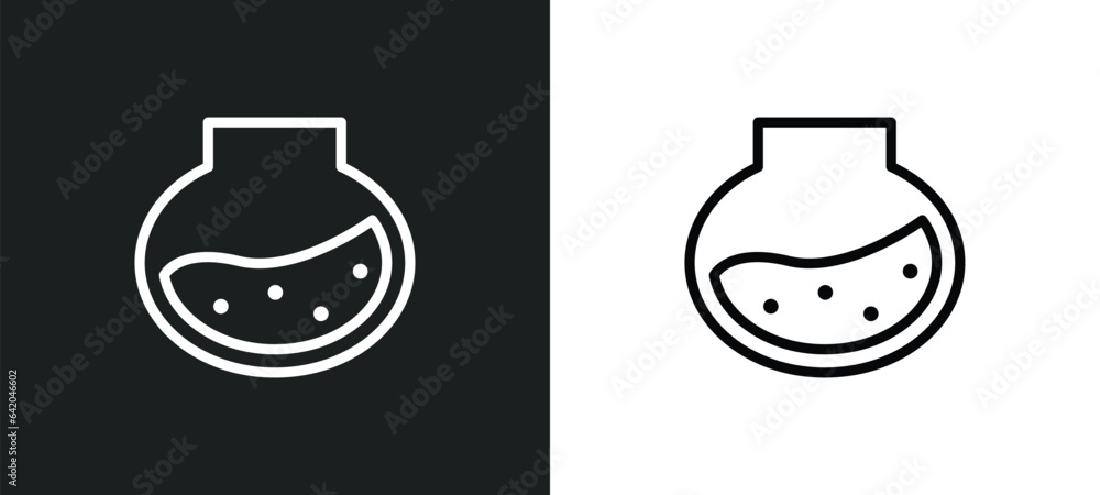 Poster alchemy icon isolated in white and black colors. alchemy outline vector icon from miscellaneous coll