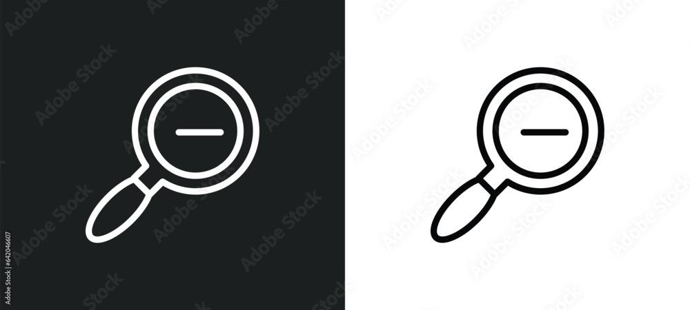 Poster diminish icon isolated in white and black colors. diminish outline vector icon from miscellaneous co