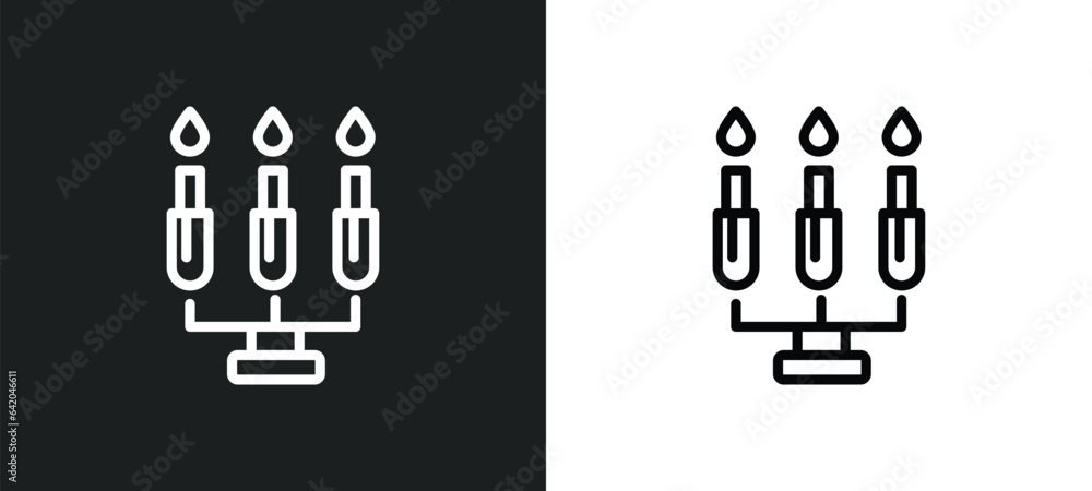 Poster candlesticks icon isolated in white and black colors. candlesticks outline vector icon from miscella