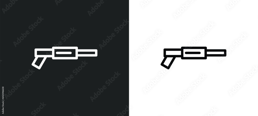 Poster flame thrower icon isolated in white and black colors. flame thrower outline vector icon from miscel