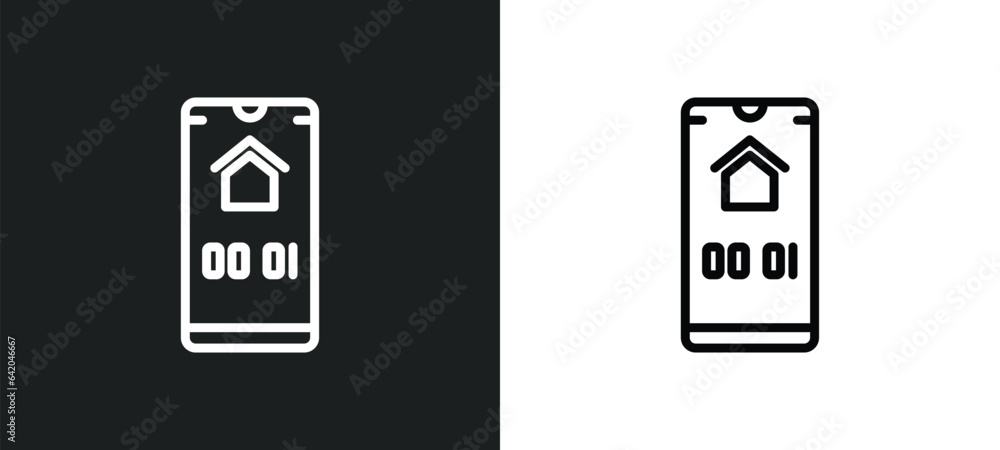 Poster homepage icon isolated in white and black colors. homepage outline vector icon from mobile app colle