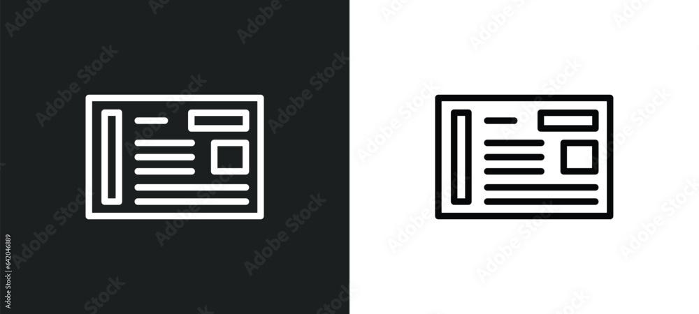 Poster panel icon isolated in white and black colors. panel outline vector icon from museum collection for 