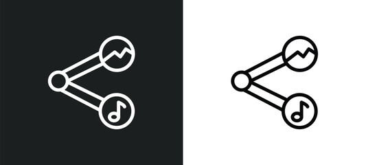 share content icon isolated in white and black colors. share content outline vector icon from multimedia collection for web, mobile apps and ui.