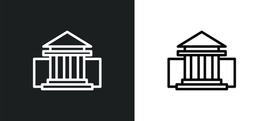 buffalo icon isolated in white and black colors. buffalo outline vector icon from museum collection for web, mobile apps and ui.