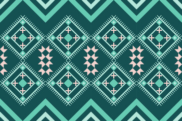Geometric patchwork ethnic pattern vector for tribal boho design,Wallpaper,Wrapping,Fashion,Carpet,Clothing,Knitwear,Batik,Illustration.Ethnic abstract ikat.
