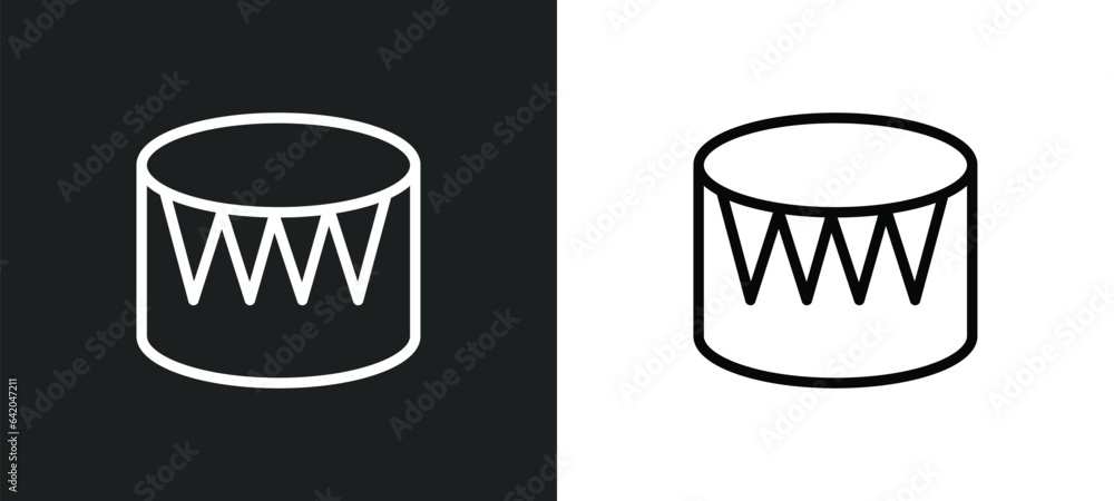 Poster percussion icon isolated in white and black colors. percussion outline vector icon from music collec